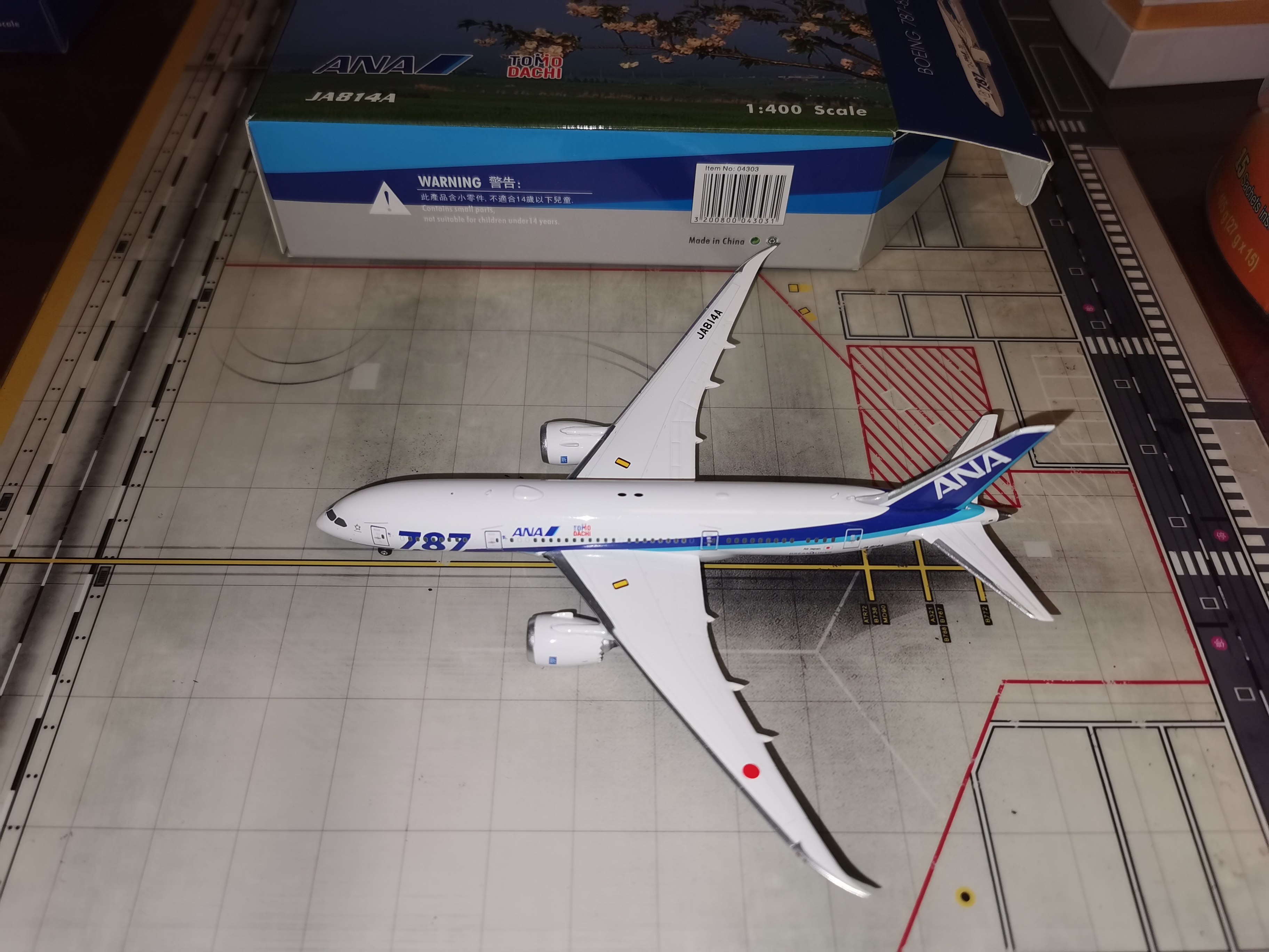 Jedi Phoenix 1:400 ANA ANA All Day Space B787-8 JA814A 787 Large Font Painted Colors