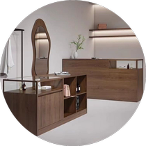 Clothing store island table display table side cabinet storage cabinet paint decorative cabinet ornaments booth display display table bar