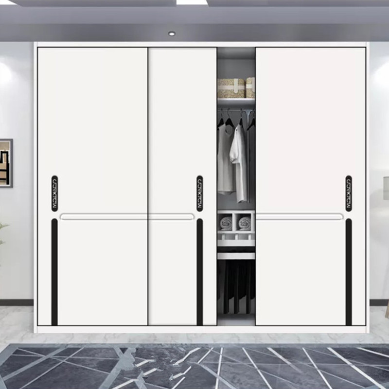 Ramen Dingding as extremely simple wardrobe door Custom solid wood Lacquered Free Door Wall door Nordic minimalist push-pull sliding door