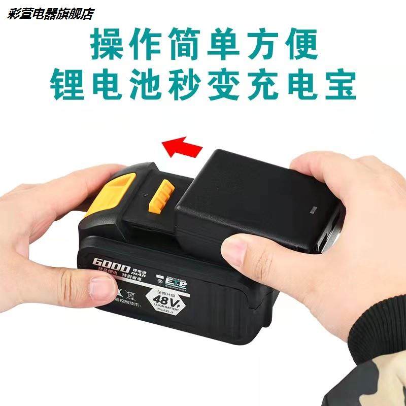 Large art electric driver's battery mobile charging converter adapts to the great art 48v88va3 battery can charge the mobile phone