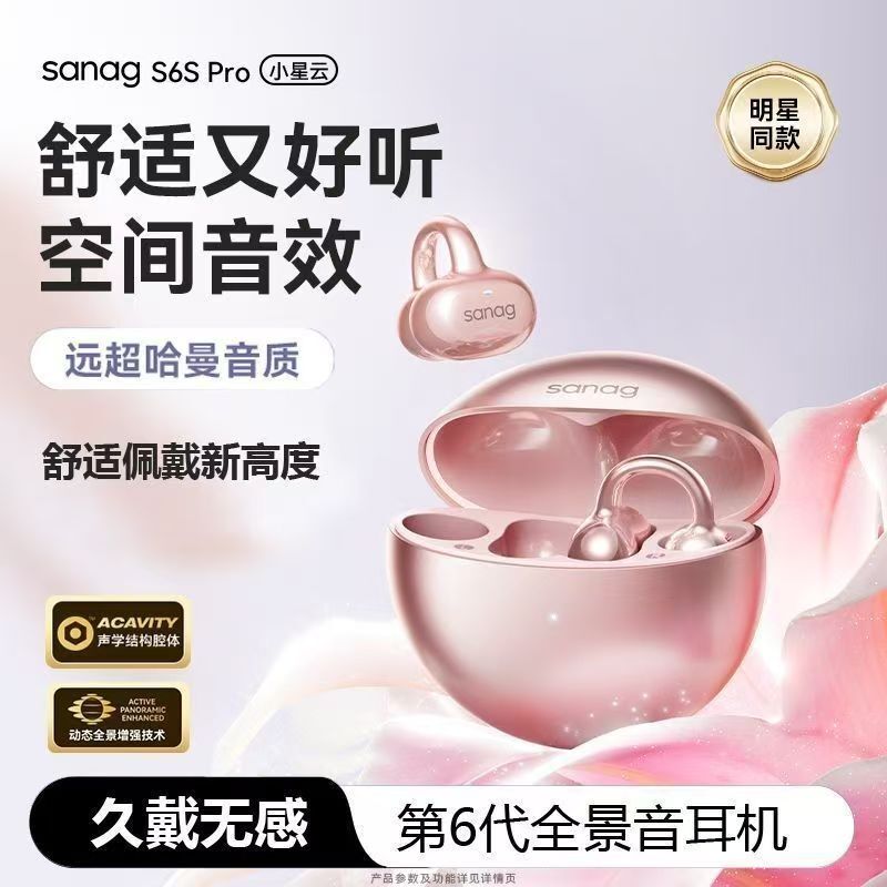 Sena S6S Pro Ear Clip Bluetooth Headset Open-Type Wireless Air Bone Conduction Non-In-Ear Sports 2025 New Model