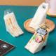 Easy tear anti-fog sandwich packaging bag sandwich film baking packaging bag bread disposable triangular cake bag