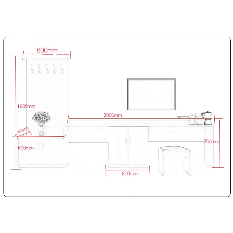 Nội thất khách sạn Bàn treo khách sạn Phòng khách Tủ đựng đồ Khách sạn Căn hộ TV Tủ máy tính Bàn để hành lý Giá để hành lý Bàn viết - Nội thất khách sạn