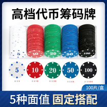 Chip currency Texas Holdem Mahjong card Chess room special chip card game points reward boxed set