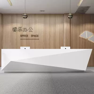 Front desk reception desk paint company desk special-shaped welcome hotel cashier counter beauty salon bar simple custom