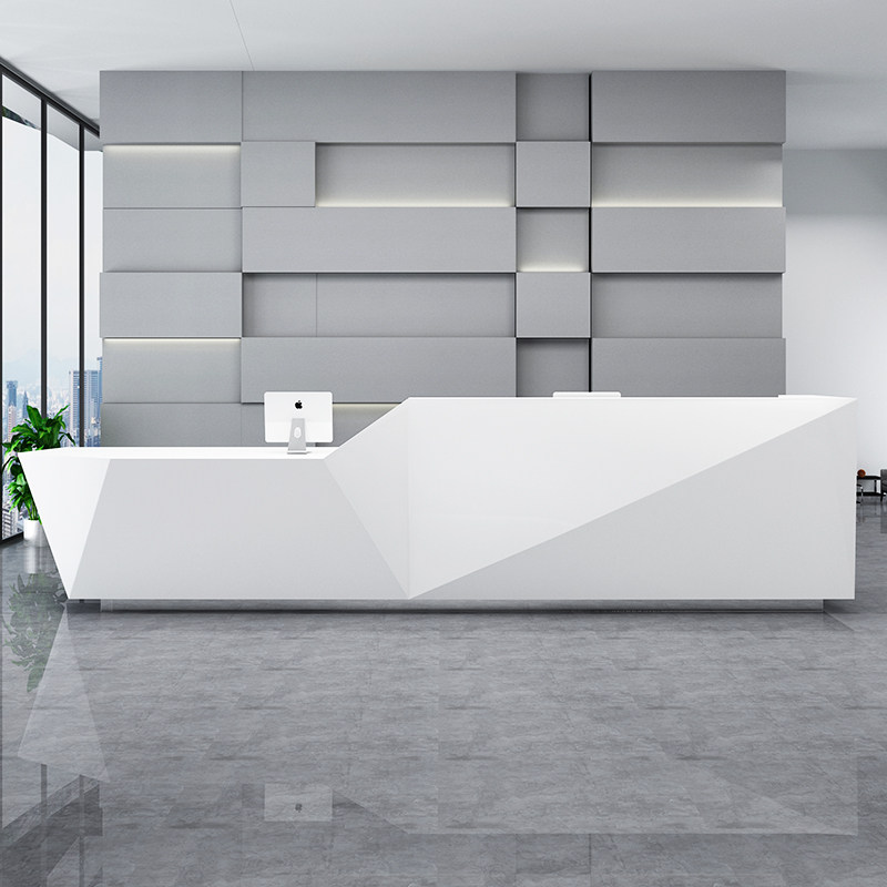 Paint company front desk reception desk high and low profiled desk creative beauty salon cashier counter hotel bar customization