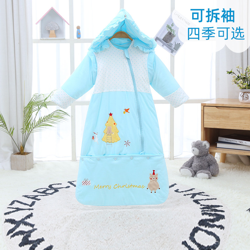 Baby sleeping bag autumn and winter thickened children's anti-kick quilt artifact baby winter thick cotton quilt for all seasons - Taobao