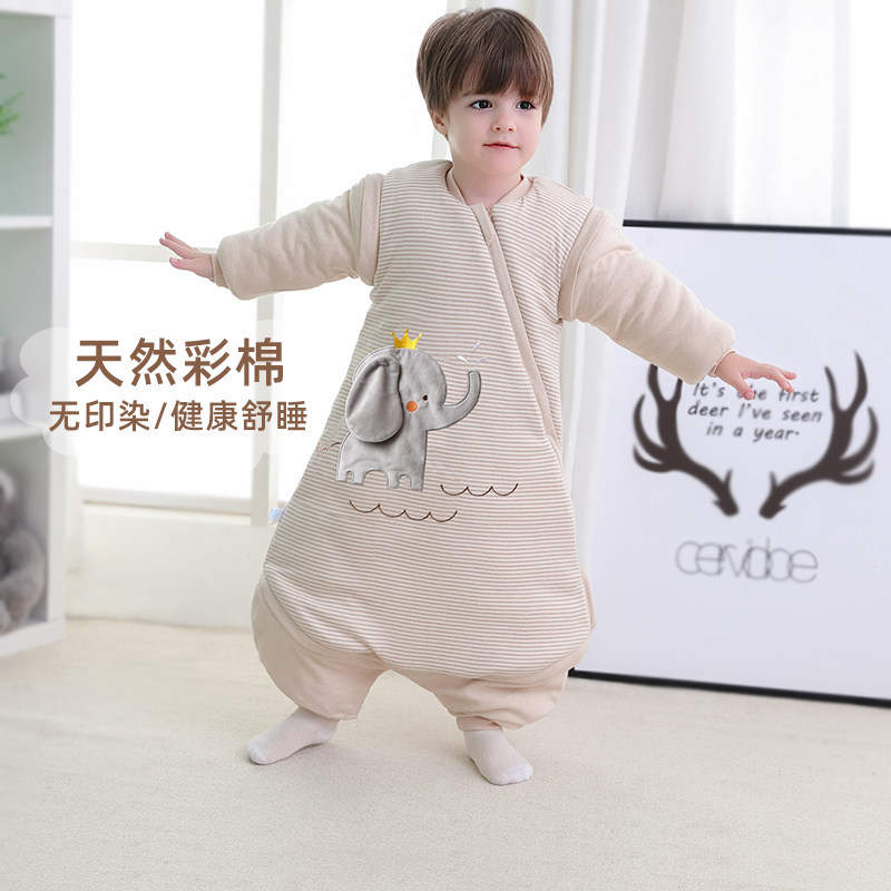Baby sleeping bag autumn and winter thickened children's anti-kick quilt artifact four seasons universal baby winter thick cotton quilt - Taobao