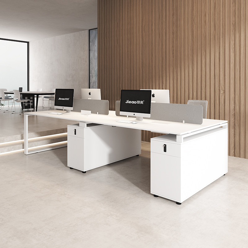 Staff desk chair combination minimalist modern desk 4 people with designer office Screen staff table 6 people