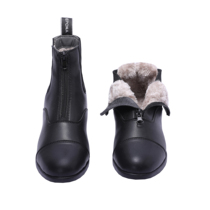 EPONA adult and childrens winter velvet riding boots front zipper riding boots superfiber warm knight equipment equestrian sports