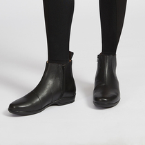 DEXTLEY cowhide short boots equestrian short boots knight boots short back zipper riding boots wear-resistant knight equipment