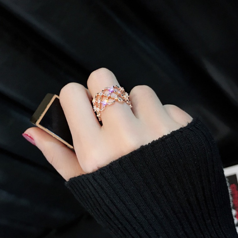 2019 New Lace Mesh Ring Woman Han - tide Atmospheric Personality Student Cold Food Ring
