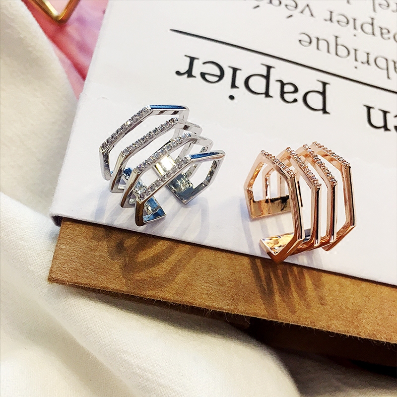 Japanese and Korean net red hipster students minimalist opening adjustable food ring cold wind personality ring female trend fashion