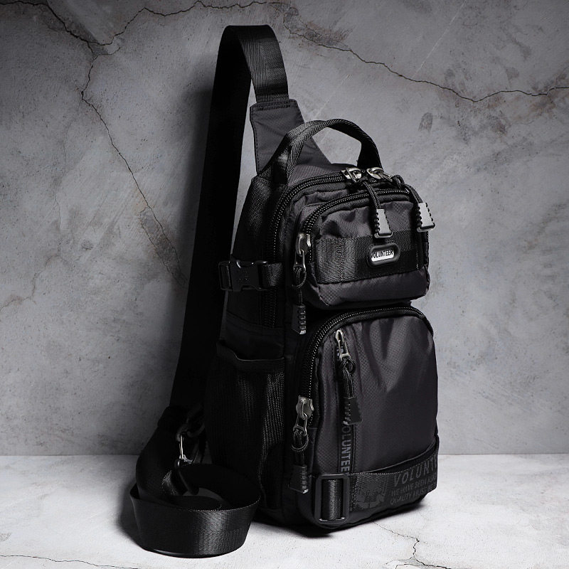 Chest bag male 2022 new large-capacity canvas shoulder bag Oxford cloth backpack outdoor multi-functional tactical Messenger bag