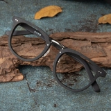 木川 Маленькие -рамы имитация деревянная деревянная пластина для глаз для глаз мужчины и женщины ретро Черные ящики могут быть оснащены HD Myopia