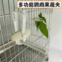 Parrot fruit clip multifunction ink fish bone clips Vegetable Fork Tiger Leather Peony for Cockatoo Birds 8 Gothic Birds