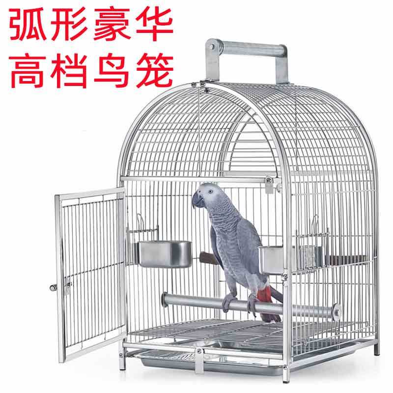 Bird cage large medium large gray parrot out caged wren mynah 304 stainless steel luxury large villa cage