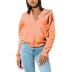 CHAMPION Áo khoác Solid Color Wild Champion Phụ nữ thêu Nhãn Plus Nhung Zipper Áo len thể thao Áo trùm đầu giản dị Áo len - Áo len Áo len