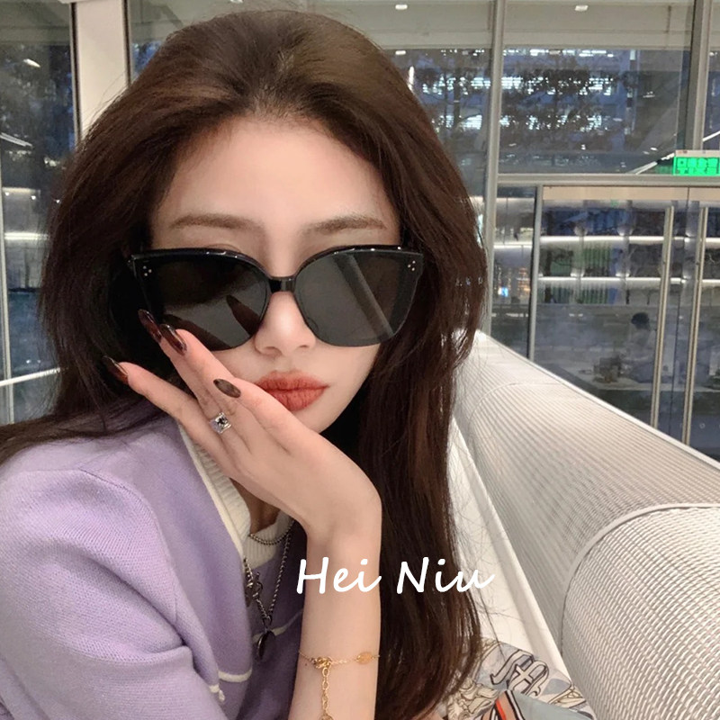 2021 new seaside sunglasses female summer square large face slim square glasses driving shading sunglasses male tidal gm-Taobao