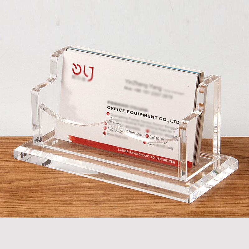 Gold Sculpture Acrylic Business Card Rack Large Capacity Business Name Sheet Box Desktop Fashion Creative Transparent Business Card Holder Customized