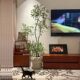 Artificial Nandina Bamboo Green Plant for Indoor Living Room, Tv Cabinet Decoration, Sofa Side Decoration, High-End Light Luxury Floor-Standing Large Potted Plant