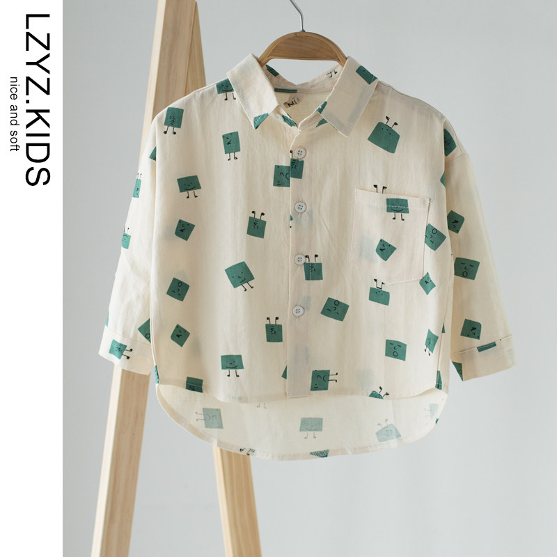 LZYZ children's clothing boys' autumn clothing 2020 new Korean version shirts children's long-sleeved shirts children's baby loose tops
