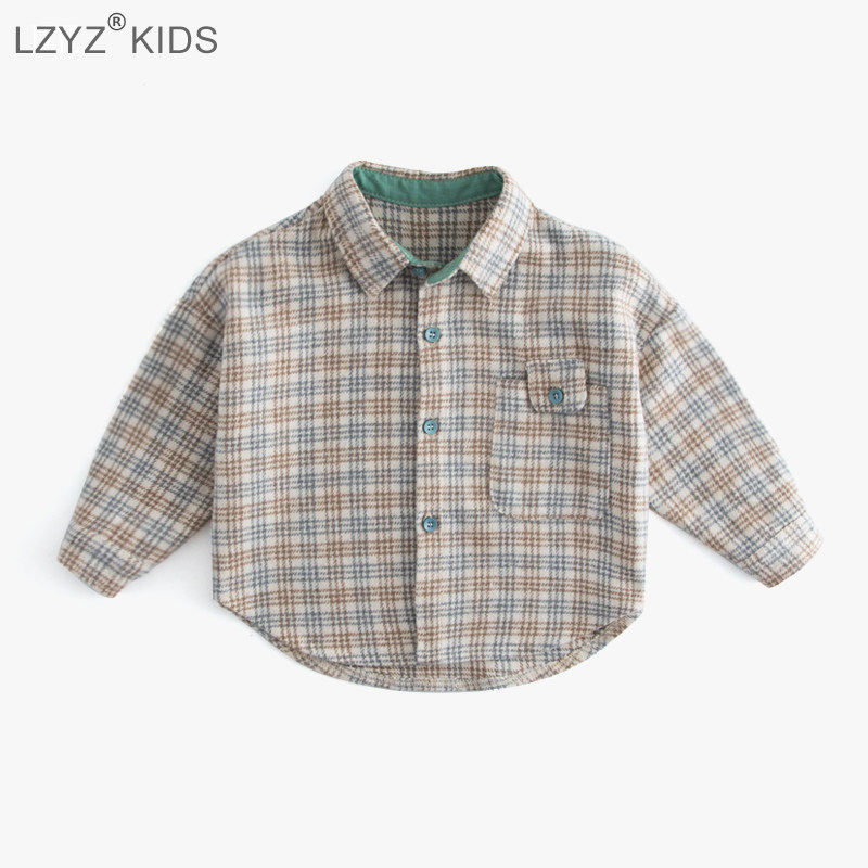 LZYZ children's clothing boys long-sleeved shirts middle and small children's jackets 2020 spring tops children's Korean style trendy shirts