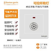 86 corridor intelligent sound and light control two-wire household led energy-saving lamp induction delay 220v sound control switch panel