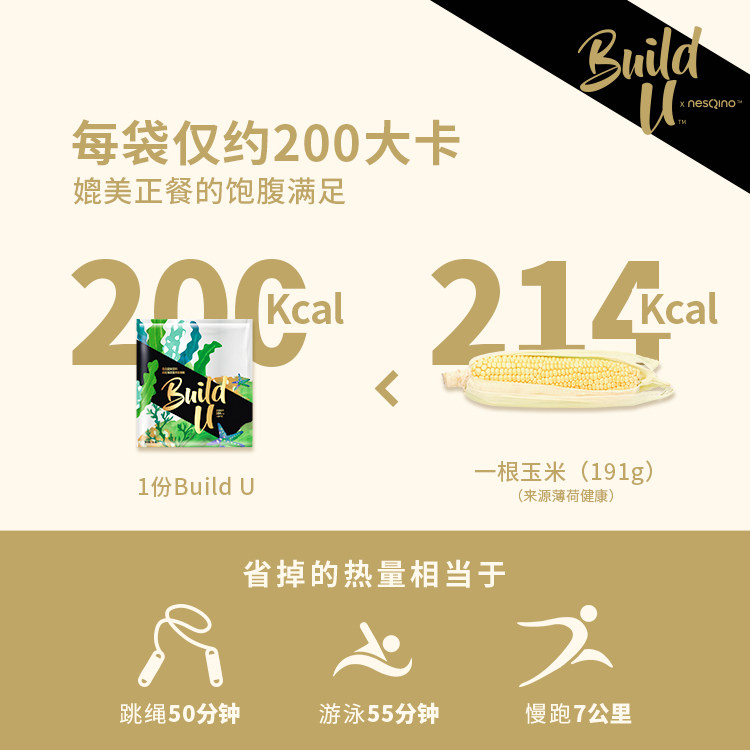 雀巢 Build U 三日控卡 代餐奶昔 60g*6袋 天猫优惠券折后￥19包邮（￥144-125）