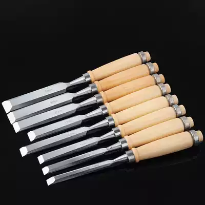  Woodworking chisel set Flat chisel can knock solid wood handle flat shovel wrong carpenter tool grooving wrong wood chisel flat