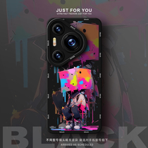 QBIG is suitable for Huawei (free high-definition film) new Pura70 Ultra liquid silicone animation 70pro box robot anti-fall protective cover 60 all-inclusive lens for men and women 5