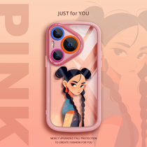 QBIG is suitable for Huawei (free high-definition film) new Pura70 Ultra anime trendy girl protective cover 70pro all-inclusive lens mens and womens cream shell 60 simple personality 5