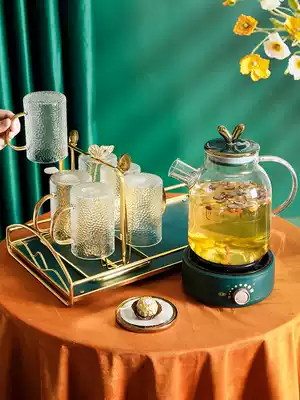 Modern light luxury tea cup kettle set cup tea set household cold kettle water set living room water Cup Cup Cup with tray