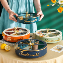 Light luxury fruit plate Household living room coffee table melon seeds dried fruit dessert storage snack box Candy snacks front desk refreshment plate