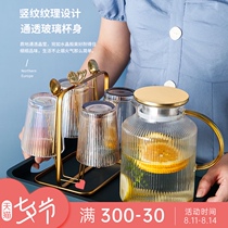 English Afternoon tea Tea set Glass heat-resistant cup Tea pot set Fruit teapot Household tea tea set Tea cup