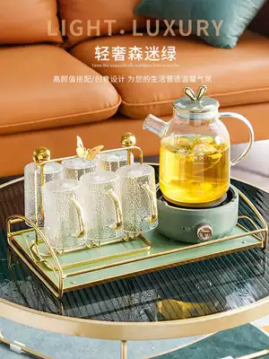 Nordic household cup set cold Kettle living room tea cup tea set modern light luxury kettle cup water set with tray