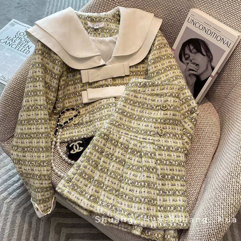 Подлинный весенний модный комплект, стиль Chanel, 2024 год, западный стиль, качественный стиль
