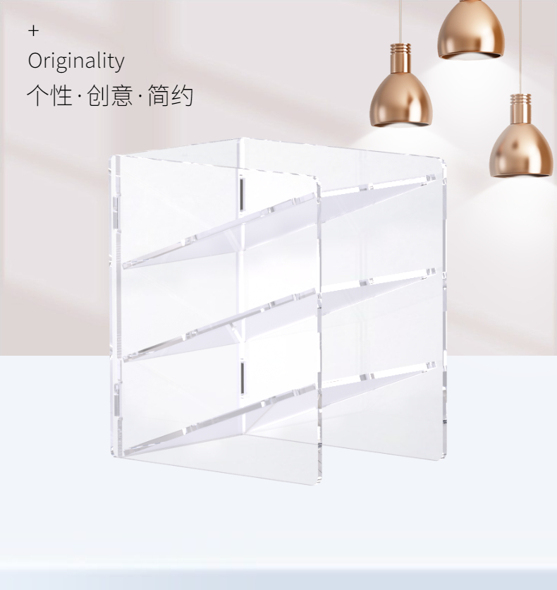 Acrylic Tabletop Pen Holder Slanted Inserts of Ins Desktop containing Nordic individuality Brief Transparent Pen Barrel Pen Holder Students Quad Versatile Creative Fashion Cute Large Capacity Stationery Pen box