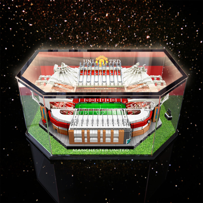 Transparent acrylic display box for Lego 10272 Old Trafford Manchester United Stadium model dust cover