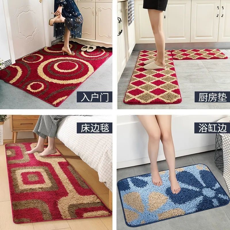 Entrance door Entrance Carpet Door Mat in door mat floor mat Home Bathroom Makeup Room Retro Fashion Absorbent Foot Mat Tide