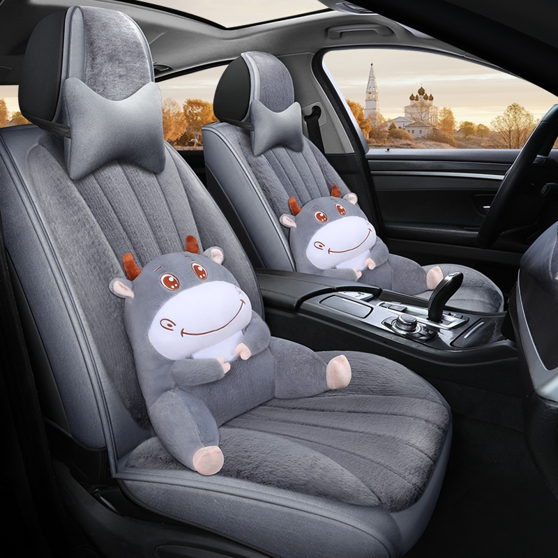 New winter seat cover warm car seat down winter short plush cartoon all surrounded by ladies universal seat cover