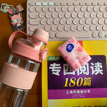 Large capacity water cup summer womens portable straw cup large sports kettle space cup high temperature resistant water bottle cup super