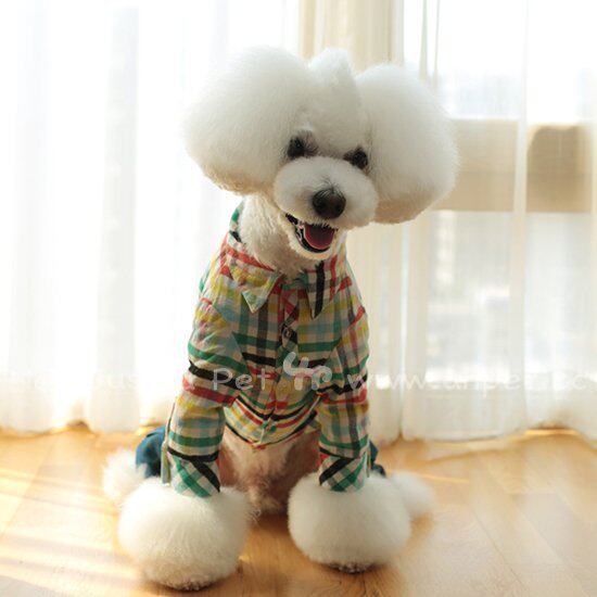 Treasure Dependents Pet Pooch Classic Color Plaid Full Cotton Comfy Shirt Casual 100 Dress Japan Long Sleeve Shirt