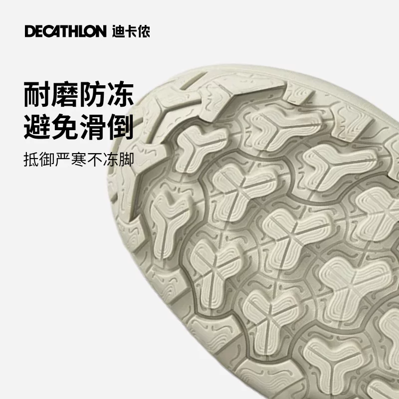 Детские сноубутсы Decathlon для мальчиков и девочек с плюшевыми войлочными хлопковыми ботинками, тёплая детская обувь, ботинки KIDS
