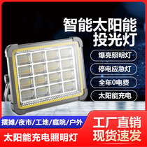Solar outdoor garden light super bright camping stall night market power outage emergency LED high power waterproof floodlight