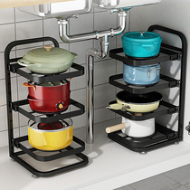 Kitchen Pan Rack Multilayer Shelve Shelf Narrow Nip Rack Countertop Wall Corner Discharge Pan With Lower Sink Cabinets Stratix Contained