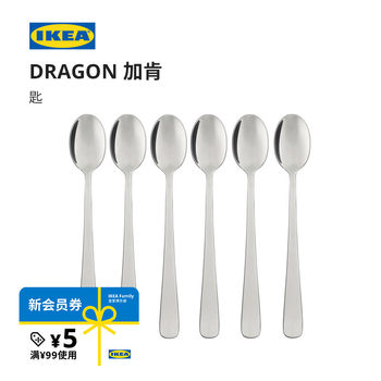 IKEA宜家DRAGON加肯匙不锈钢汤匙西餐餐具匙羹不锈钢餐具现代