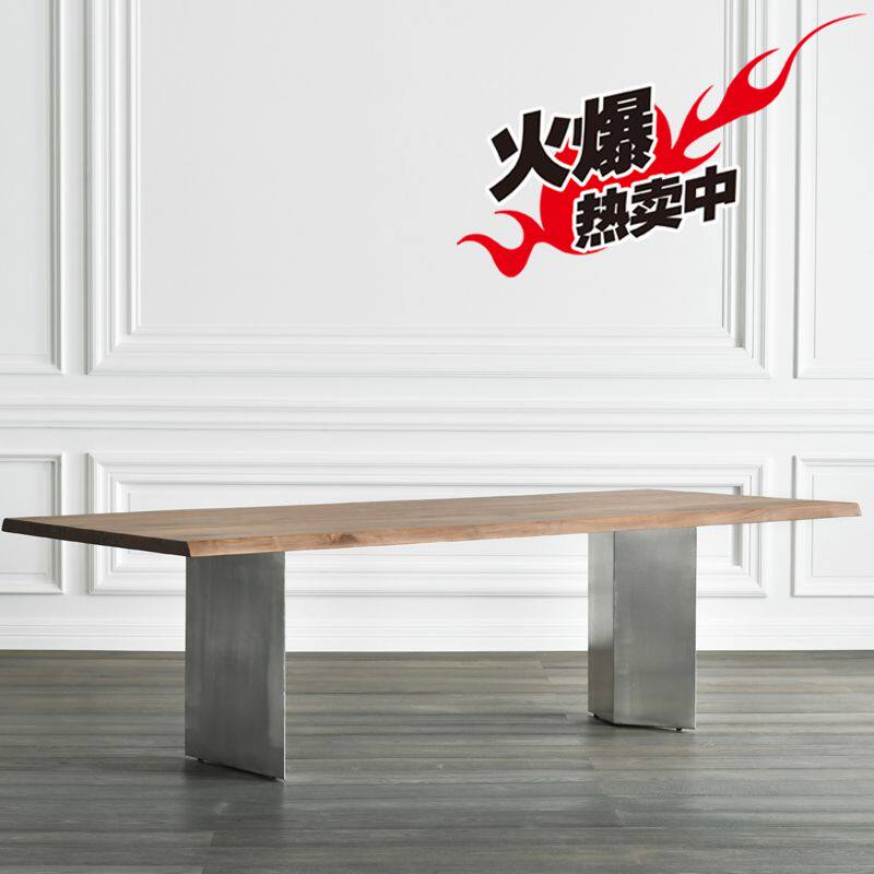 Nordic Modern Solid Wood Conference Table Creativity Talks Table Desk Industrial Wind Long Table Brief Strip Table Worktop Table