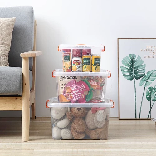 Yue Points, кухонный ящик для хранения деталей, ящик для хранения предметов, товары для дома, большие и маленькие, с крышкой, смайлик, простой синий