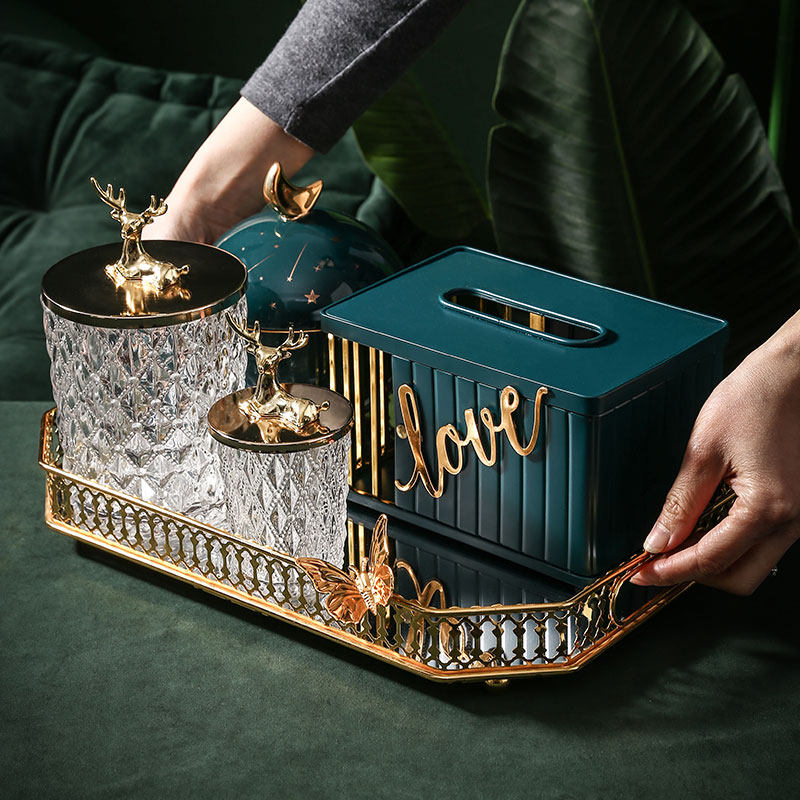 Porcelain Wood Together Toilet Paper Box Mesh Red Ins Wind Home Creative Paper Towel Box Living Room Light Lavish Nordic Toothpick Cylinder Pendulum